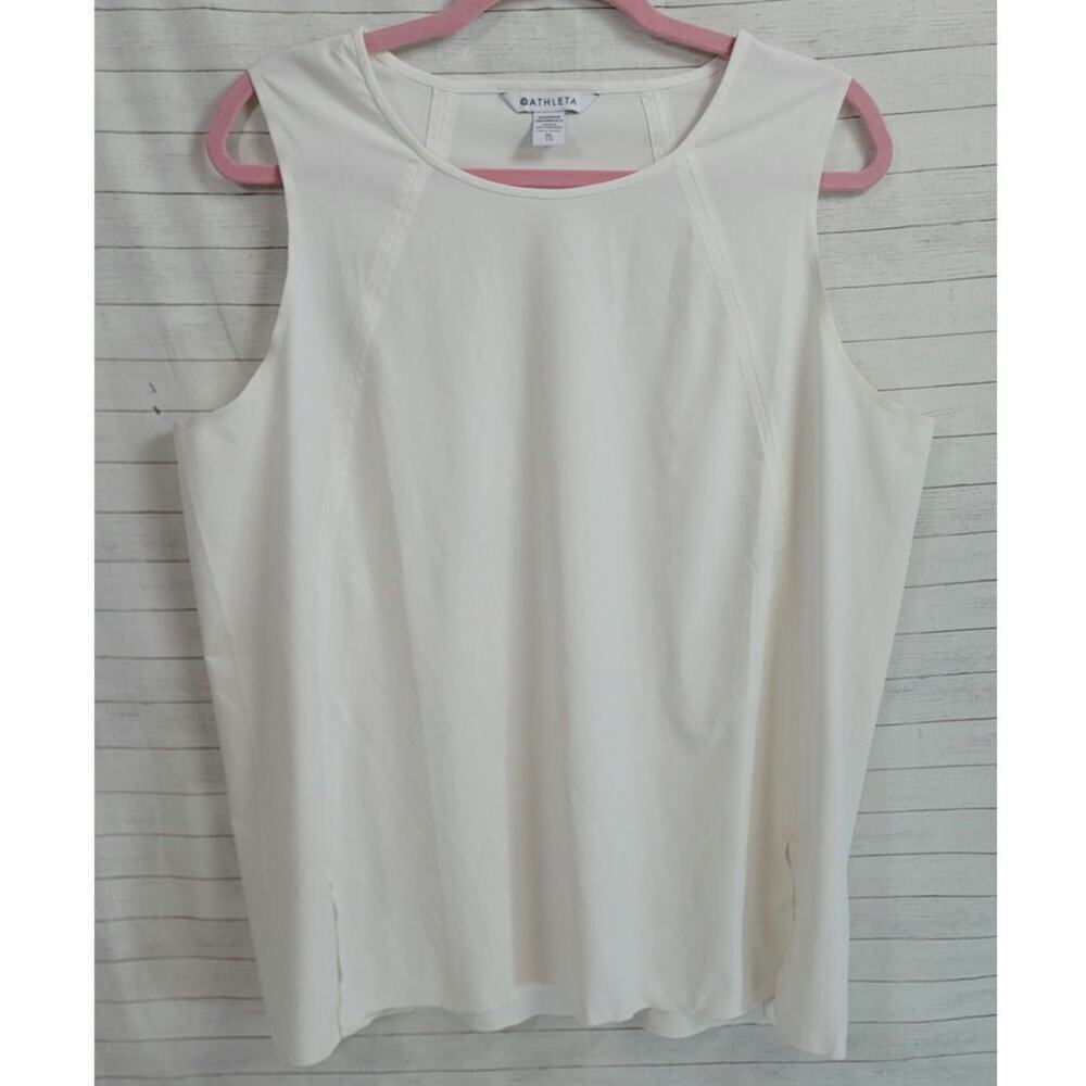 ATHLETA ZEPHYR REFINED TANK IN WHITE, SZ XL
